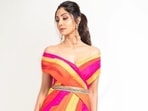Shilpa Shetty in this thigh-slit concept saree is breathtaking(Instagram/@theshilpashetty) Shilpa Shetty in this thigh-slit concept saree is breathtaking(Instagram/@theshilpashetty)