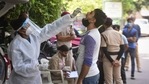 A health worker collects a swab sample for the Covid-19 test, at Kirti Nagar Industrial Area, in New Delhi, India, on Friday, June 4, 2021. (Photo by Sanchit Khanna/ Hindustan Times) A health worker collects a swab sample for the Covid-19 test, at Kirti Nagar Industrial Area, in New Delhi, India, on Friday, June 4, 2021. (Photo by Sanchit Khanna/ Hindustan Times)