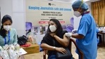Mumbai: A health worker administers a dose of the COVID-19 vaccine to a journalist, during a special vaccination drive for journalists and their family members, organised by Mumbai Press Club with Surya Hospital, in Mumbai, on Friday, June 4, 2021. (PTI) Mumbai: A health worker administers a dose of the COVID-19 vaccine to a journalist, during a special vaccination drive for journalists and their family members, organised by Mumbai Press Club with Surya Hospital, in Mumbai, on Friday, June 4, 2021. (PTI)