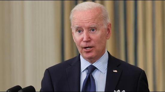 President Joe Biden on Thursday unveiled US plans for sharing the first tranche of 25 million doses out of a total of 80 million doses around the world, with 75% or 19 million doses to be rolled out through COVAX. (REUTERS PHOTO.) President Joe Biden on Thursday unveiled US plans for sharing the first tranche of 25 million doses out of a total of 80 million doses around the world, with 75% or 19 million doses to be rolled out through COVAX. (REUTERS PHOTO.)