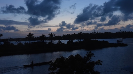 A man rows his boat as dark clouds hover in the sky in Kochi on June 2. The monsoon also replenishes 89 nationally important reservoirs critical for drinking and power generation, HT reported. (ANI) A man rows his boat as dark clouds hover in the sky in Kochi on June 2. The monsoon also replenishes 89 nationally important reservoirs critical for drinking and power generation, HT reported. (ANI)