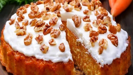 Carrot cake: Another dessert for all your sweet cravings. You can make this dish healthy by replacing maida with wheat flour and sugar with jaggery.(Instagram/recipesofholly)