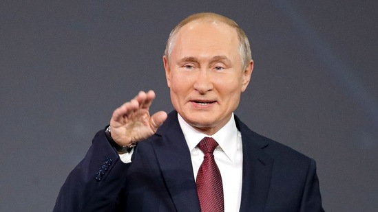 Russian President Vladimir Putin gestures as he arrives to attend at the St. Petersburg International Economic Forum in St. Petersburg, Russia. (AP) Russian President Vladimir Putin gestures as he arrives to attend at the St. Petersburg International Economic Forum in St. Petersburg, Russia. (AP)