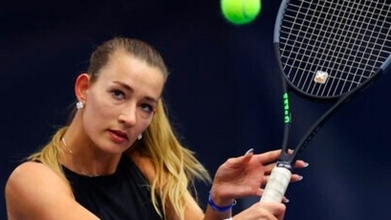 Russian Yana Sizikova poses for a photo during the Winter Moscow Open 2021 tennis tournament in Moscow, Russia, Wednesday, Feb. 24, 2021. (AP) Russian Yana Sizikova poses for a photo during the Winter Moscow Open 2021 tennis tournament in Moscow, Russia, Wednesday, Feb. 24, 2021. (AP)