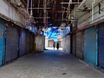 Central market during a Covid-19 induced lockdown, at Lajpat Nagar in New Delhi on June 1. Delhi Chief Minister Arvind Kejriwal on June 5 announced that markets will re-open in the national capital and metro services will be resumed from June 7 with conditions.