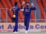 Virat Kohli and Yuzvendra Chahal in action during the England series at home.