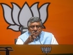 Union minister and BJP leader Ravi Shankar Prasad addressing a press conference at BJP HQ, in New Delhi(Amal KS/ Hindustan Times) Union minister and BJP leader Ravi Shankar Prasad addressing a press conference at BJP HQ, in New Delhi(Amal KS/ Hindustan Times)