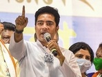 Trinamool Congress leader Abhishek Banerjee at a campaign rally during the West Bengal legislative assembly elections earlier this year. Trinamool Congress leader Abhishek Banerjee at a campaign rally during the West Bengal legislative assembly elections earlier this year.