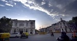 A cloudy sky seen from Connaught Place during a Covid-19 lockdown in New Delhi. (Arvind Yadav/ Hindustan Times) A cloudy sky seen from Connaught Place during a Covid-19 lockdown in New Delhi. (Arvind Yadav/ Hindustan Times)