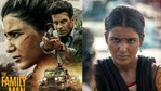 Samantha Akkineni in a poster (left) and in a scene from the web series, The Family Man 2. Samantha Akkineni in a poster (left) and in a scene from the web series, The Family Man 2.