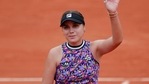 Sofia Kenin gestures after the win. (Reuters) Sofia Kenin gestures after the win. (Reuters)