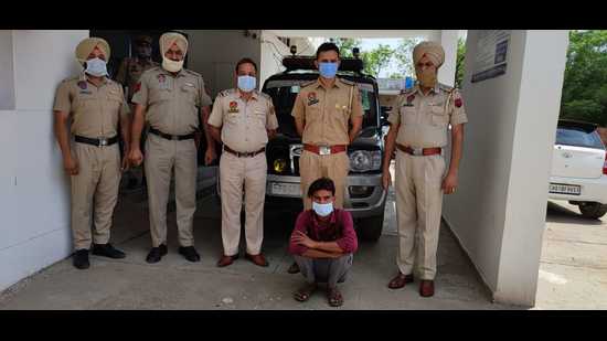 The accused in custody of Dera Bassi police on Saturday. (HT Photo)