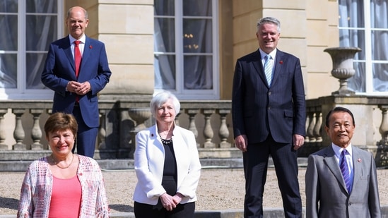 The meeting of finance ministers came ahead of an annual summit of G-7 leaders scheduled for June 11-13 in Cornwall, England.(Bloomberg) The meeting of finance ministers came ahead of an annual summit of G-7 leaders scheduled for June 11-13 in Cornwall, England.(Bloomberg)