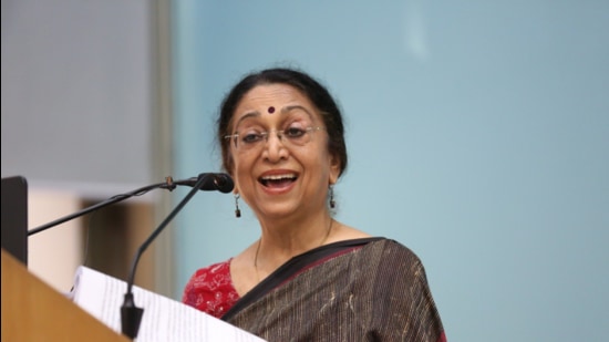 Gopinath has served in various capacities in her career spanning over decades (@JindalGlobalUNI/Twitter) Gopinath has served in various capacities in her career spanning over decades (@JindalGlobalUNI/Twitter)