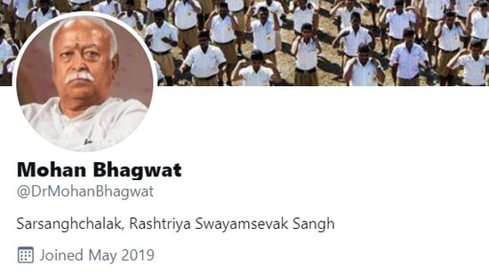 RSS chief Mohan Bhagwat's Twitter account