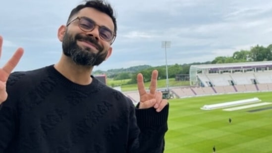 Virat Kohli shared a picture of the Ageas Bowl from his hotel room in Southampton. (Screengrab/Virat Kohli's Instagram)