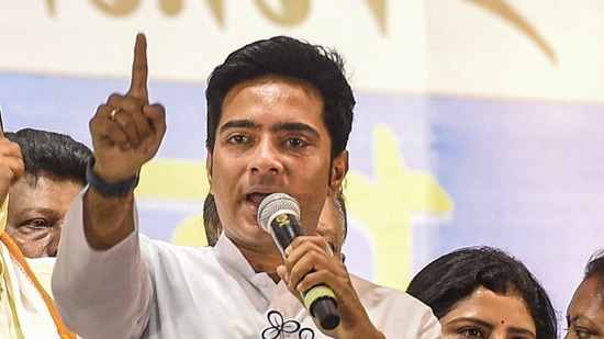 Trinamool Congress leader Abhishek Banerjee at a campaign rally during the West Bengal legislative assembly elections earlier this year. (File Photo) Trinamool Congress leader Abhishek Banerjee at a campaign rally during the West Bengal legislative assembly elections earlier this year. (File Photo)
