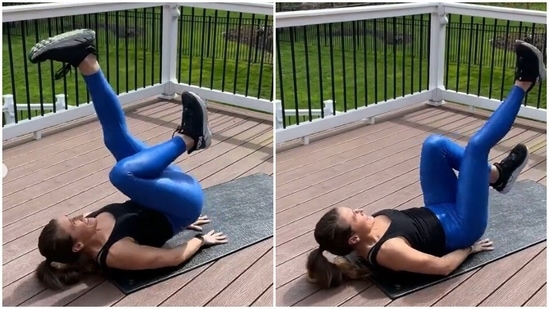 Vertical leg exercises: This exercise helps build stronger abs, increase stability and strength, melt belly fat and tone your body.(Instagram/rcfitness.official)