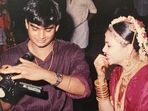 An old picture of R Madhavan and his wife Sarita Birje. An old picture of R Madhavan and his wife Sarita Birje.