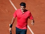 Switzerland's Roger Federer celebrates.