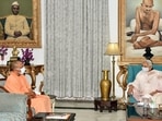 Uttar Pradesh chief minister Yogi Adityanath met governor Anandiben Patel last month.(ANI Photo) Uttar Pradesh chief minister Yogi Adityanath met governor Anandiben Patel last month.(ANI Photo)