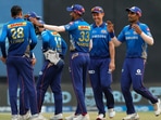 File Photo of Mumbai Indians in action during IPL 2021.