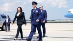 United States Air Force Lt. Col. Neil Senkowski escorts Vice President Kamala Harris after she deplaned Air Force Two when a technical issue forced the aircraft to return and land at Andrews Air Force Base, Md.(AP) United States Air Force Lt. Col. Neil Senkowski escorts Vice President Kamala Harris after she deplaned Air Force Two when a technical issue forced the aircraft to return and land at Andrews Air Force Base, Md.(AP)
