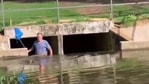 The video of the man rescuing the ducklings was shared on Instagram.(Screengrab)