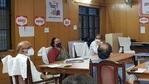 UP Board result 2021: The meeting to decide on marks formula has been called after the state government cancelled the UP Board class 10 and 12 examinations due to the Covid-19 situation. (in pic: Additional Chief Secretary secondary education, Aradhana Shukla interacts with officials)(HT Photo) UP Board result 2021: The meeting to decide on marks formula has been called after the state government cancelled the UP Board class 10 and 12 examinations due to the Covid-19 situation. (in pic: Additional Chief Secretary secondary education, Aradhana Shukla interacts with officials)(HT Photo)