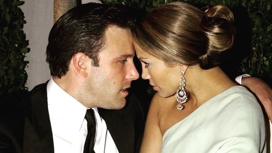 An old photograph of Ben Affleck and Jennifer Lopez from when they were engaged.(Instagram) An old photograph of Ben Affleck and Jennifer Lopez from when they were engaged.(Instagram)