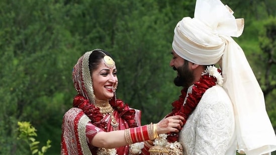 A picture from Yami Gautam and Aditya Dhar's wedding. 