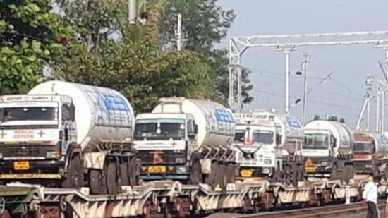 Oxygen Express trains started their deliveries 43 days back on April 24 in Maharashtra with a load of 126 tonnes. (ANI file photo) Oxygen Express trains started their deliveries 43 days back on April 24 in Maharashtra with a load of 126 tonnes. (ANI file photo)