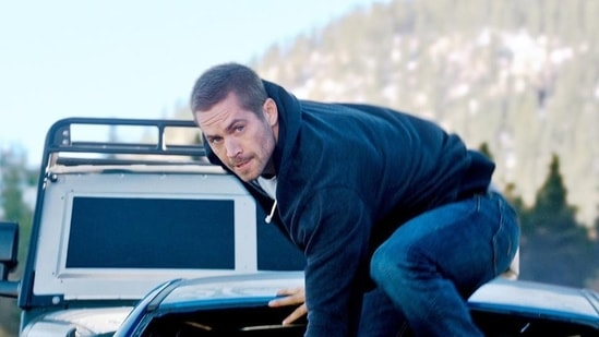 Paul Walker in a still from Fast &amp; Furious 7.