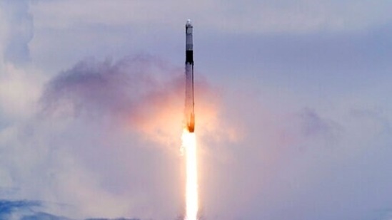 A SpaceX Falcon 9 rocket with a Dragon 2 spacecraft lifts off on Pad 39A at the Kennedy Space Center for a re-supply mission to the International Space Station from Cape Canaveral, Fla., Thursday, June 3, 2021. (AP)