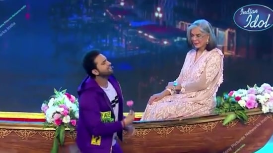 Zeenat Aman on Indian Idol 12.