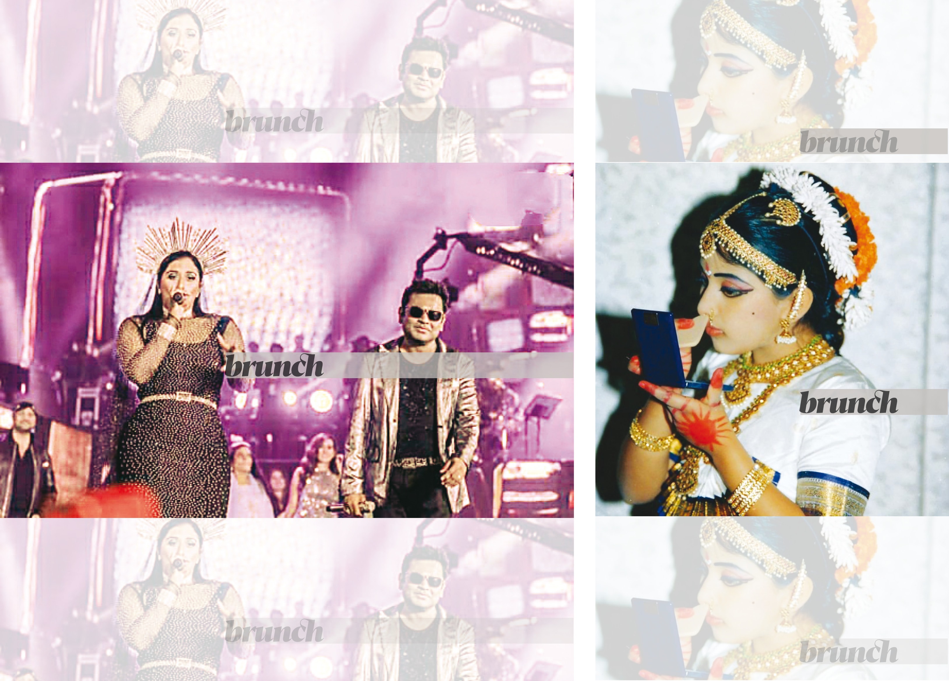 (Left) Sharing the stage with AR Rahman; (Right) A childhood picture of Raja Kumari when she used to train in classical dance (Left) Sharing the stage with AR Rahman; (Right) A childhood picture of Raja Kumari when she used to train in classical dance