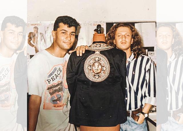 Ashish Soni (left) with Rohit Bal (right) when he was interning with Rohit Ashish Soni (left) with Rohit Bal (right) when he was interning with Rohit