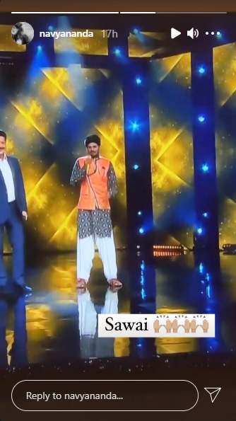 Navya's post for Sawai from Indian Idol 12.