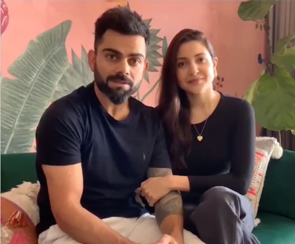 Virat Kohli and Anushka Sharma at their home. Virat Kohli and Anushka Sharma at their home.