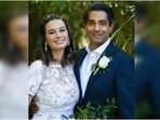 Evelyn Sharma posted pictures from her wedding with Australia-based doctor Tushaan Bhindi on Instagram on Monday. The couple, who tied the knot on May 15 in a beautiful country-style wedding, looked dreamy in the photos.(Instagram/@evelyn_sharma)