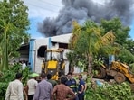 A fire broke out at a chemical manufacturing unit near Pune.(Sourced) A fire broke out at a chemical manufacturing unit near Pune.(Sourced)