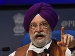 Union minister Hardeep Puri lashed out at Congress leader Rahul Gandhi on Tuesday.(File Photo) Union minister Hardeep Puri lashed out at Congress leader Rahul Gandhi on Tuesday.(File Photo)