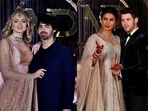 Joe Jonas and Sophie Turner at Priyanka Chopra and Nick Jonas’s wedding reception in Delhi. Joe Jonas and Sophie Turner at Priyanka Chopra and Nick Jonas’s wedding reception in Delhi.