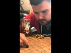 The image shows Will Cutbill stacking up M&M's to break the existing Guinness World Record.(Instagram/@guinnessworldrecords) The image shows Will Cutbill stacking up M&M's to break the existing Guinness World Record.(Instagram/@guinnessworldrecords)