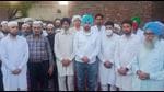 Muslims and Sikhs assembled at the spot where the mosque will come up at Jitwal Kalan in Malerkotla’s Ahmedgarh subdivision. (HT Photo) Muslims and Sikhs assembled at the spot where the mosque will come up at Jitwal Kalan in Malerkotla’s Ahmedgarh subdivision. (HT Photo)