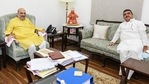 Leader of opposition of the West Bengal legislative assembly and BJP MLA Suvendu Adhikari called on Home Minister Amit Shah. (PTI) Leader of opposition of the West Bengal legislative assembly and BJP MLA Suvendu Adhikari called on Home Minister Amit Shah. (PTI)