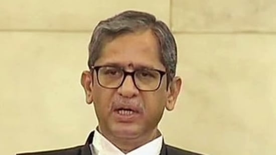 Touched by the gesture, CJI Ramana responded to the girl recently. (ANI Photo) Touched by the gesture, CJI Ramana responded to the girl recently. (ANI Photo)