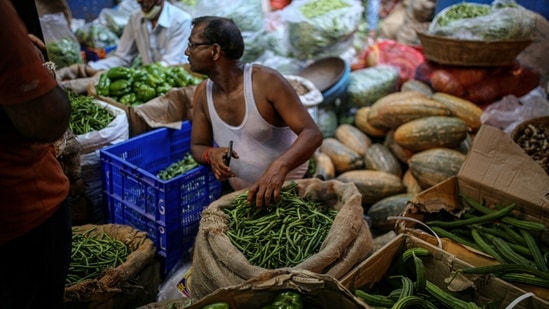 A wholesale vegetable market in the Dadar area of Mumbai, India, on Wednesday, May 26, 2021. India is preparing a stimulus package for sectors worst affected by a deadly coronavirus wave, aiming to support an economy struggling with a slew of localized lockdowns, people familiar with the matter said. The finance ministry is working on proposals to bolster the tourism, aviation and hospitality industries, along with small and medium-sized companies. Photographer: Dhiraj Singh/Bloomberg(Bloomberg)