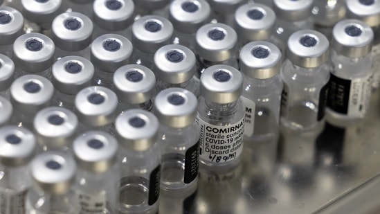 Some European Union member states oppose the idea, and the EU on Friday offered an alternative proposal that relies on existing World Trade Organization rules. In picture - Used vials of the Pfizer-BioNTech Covid-19 vaccine.(Bloomberg | Representational Image) Some European Union member states oppose the idea, and the EU on Friday offered an alternative proposal that relies on existing World Trade Organization rules. In picture - Used vials of the Pfizer-BioNTech Covid-19 vaccine.(Bloomberg | Representational Image)
