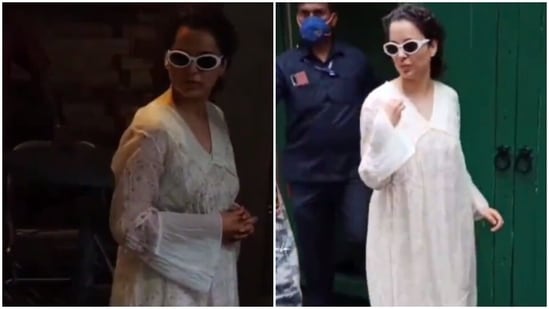 Kangana Ranaut in her Mumbai office. Kangana Ranaut in her Mumbai office.